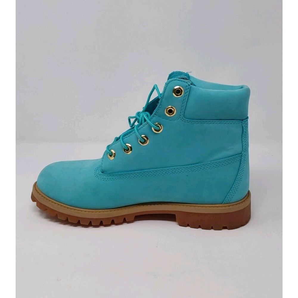 Timberland x Villa 6” Premium Boots Aqua Blue Nubuck Juniors Size 7/Women's 8.5 - Picture 6 of 16